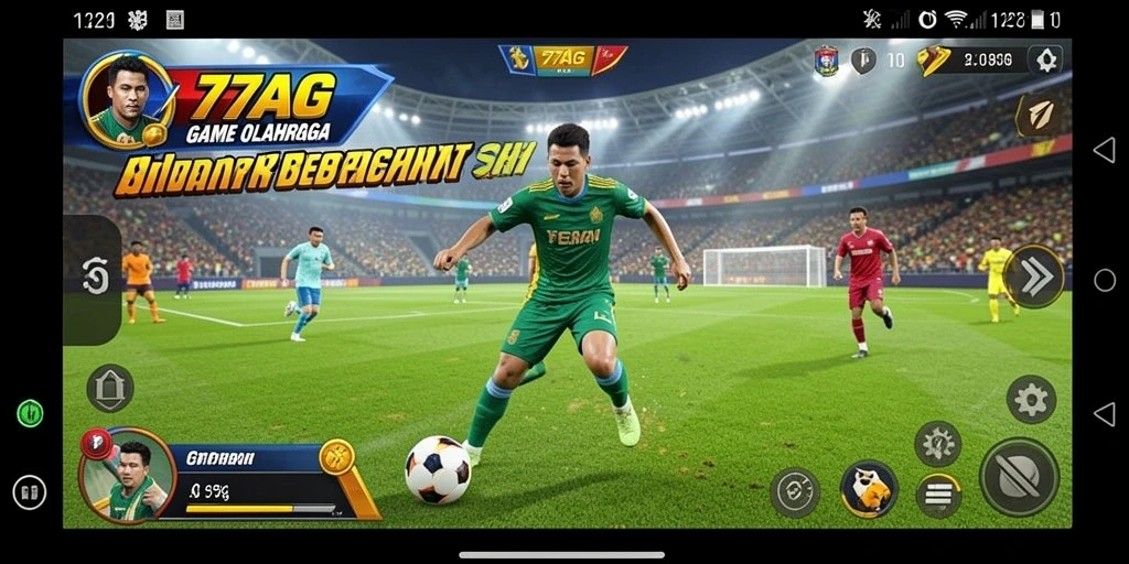 Tampilan gameplay menarik dari 77AG dengan aksi olahraga yang mendebarkan.