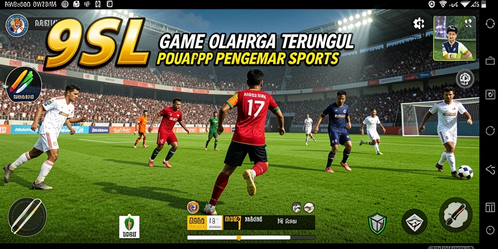 Tangkapan layar menampilkan momen seru di lapangan dalam game 9SL.