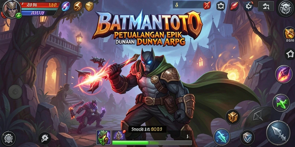 Tampilan epik gameplay ARPG BATMANTOTO yang menegangkan.