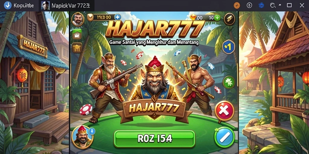 Tangkapan layar gameplay HAJAR777 yang penuh warna dan seru.