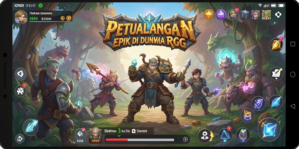 Screenshot gameplay IDR89 menunjukkan petualangan yang intens di dunia RPG.