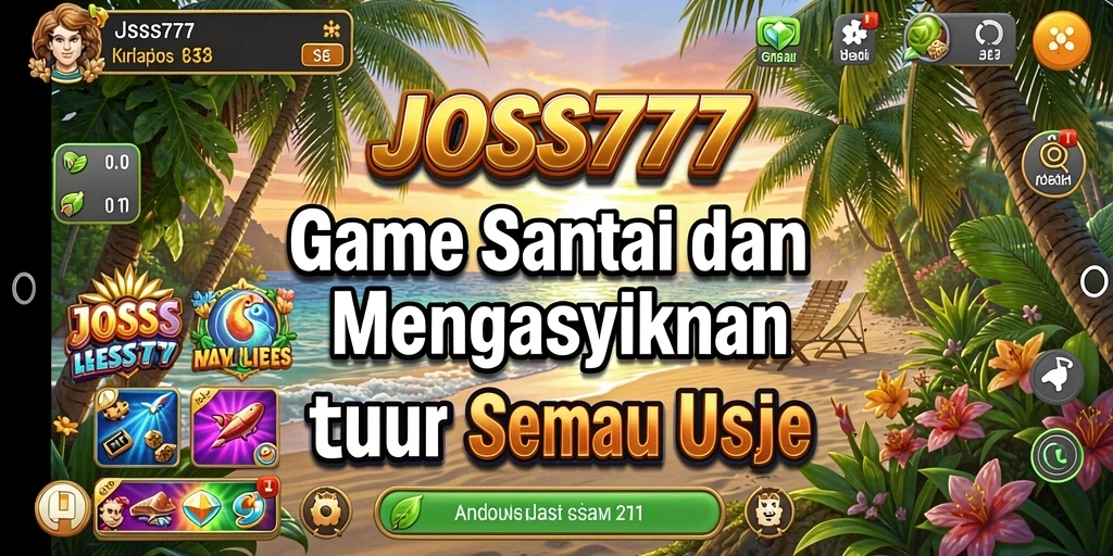 Screenshot utama JOSS777 menampilkan gameplay menarik dan berwarna-warni.
