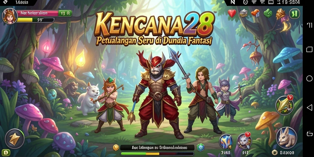 Tangkapan layar KENCANA28 menampilkan aksi petualangan seru dan grafis menawan.