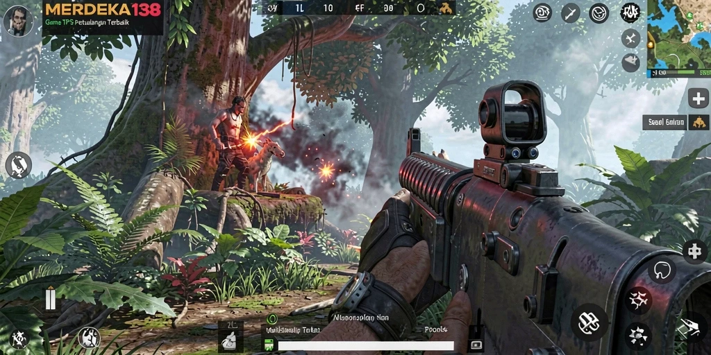 Tampilan gameplay MERDEKA138 yang mendebarkan dan penuh aksi.