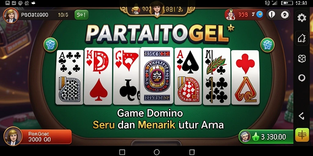 Screenshot gameplay PARTAITOGEL saat pertandingan domino seru.