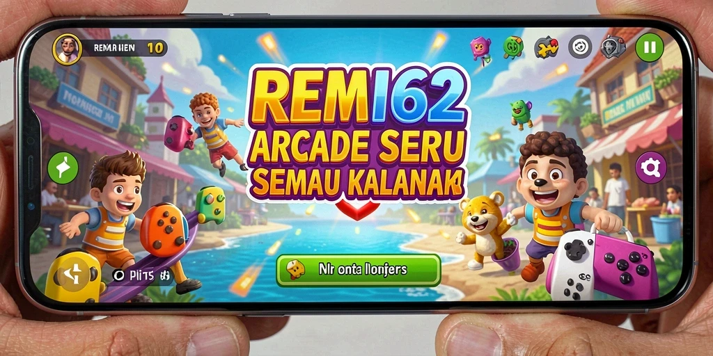 Tangkapan layar menunjukkan aksi seru dalam permainan arcade REMI62.