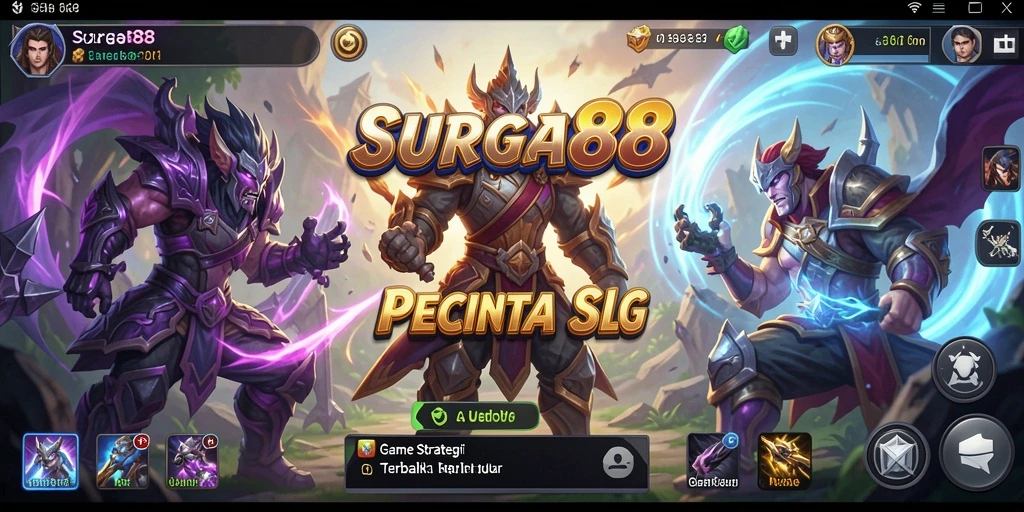 Tampilan gameplay menawan dari SURGA88 dengan elemen strategi.