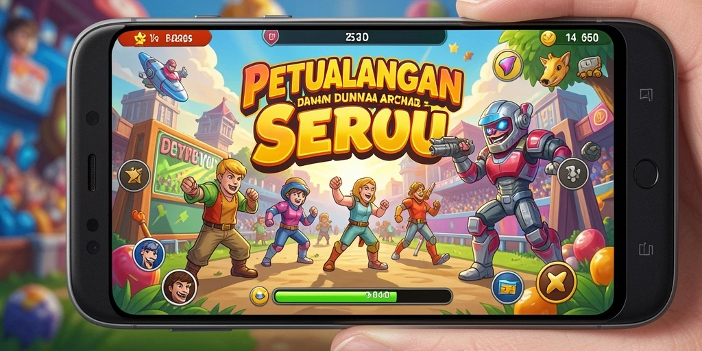 Screenshot T6 menampilkan aksi seru dalam permainan Arcade yang mendebarkan.