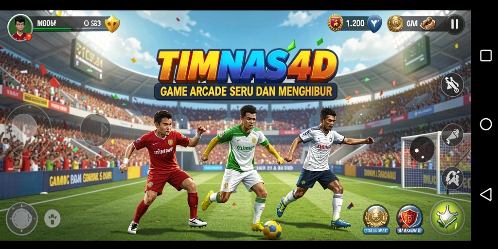 Tampilan gameplay penuh warna dan menarik di TIMNAS4D.